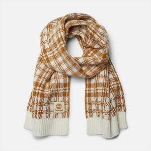 Timberland Brown & White Plaid Scarf